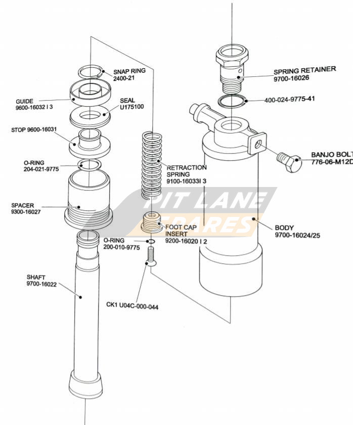 RHS FRONT AIR JACK ASSEMBLY Diagram